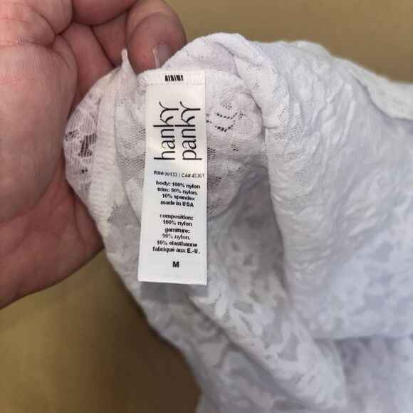 Hanky Panky Camisole White Lace Size Medium - Picture 9 of 9